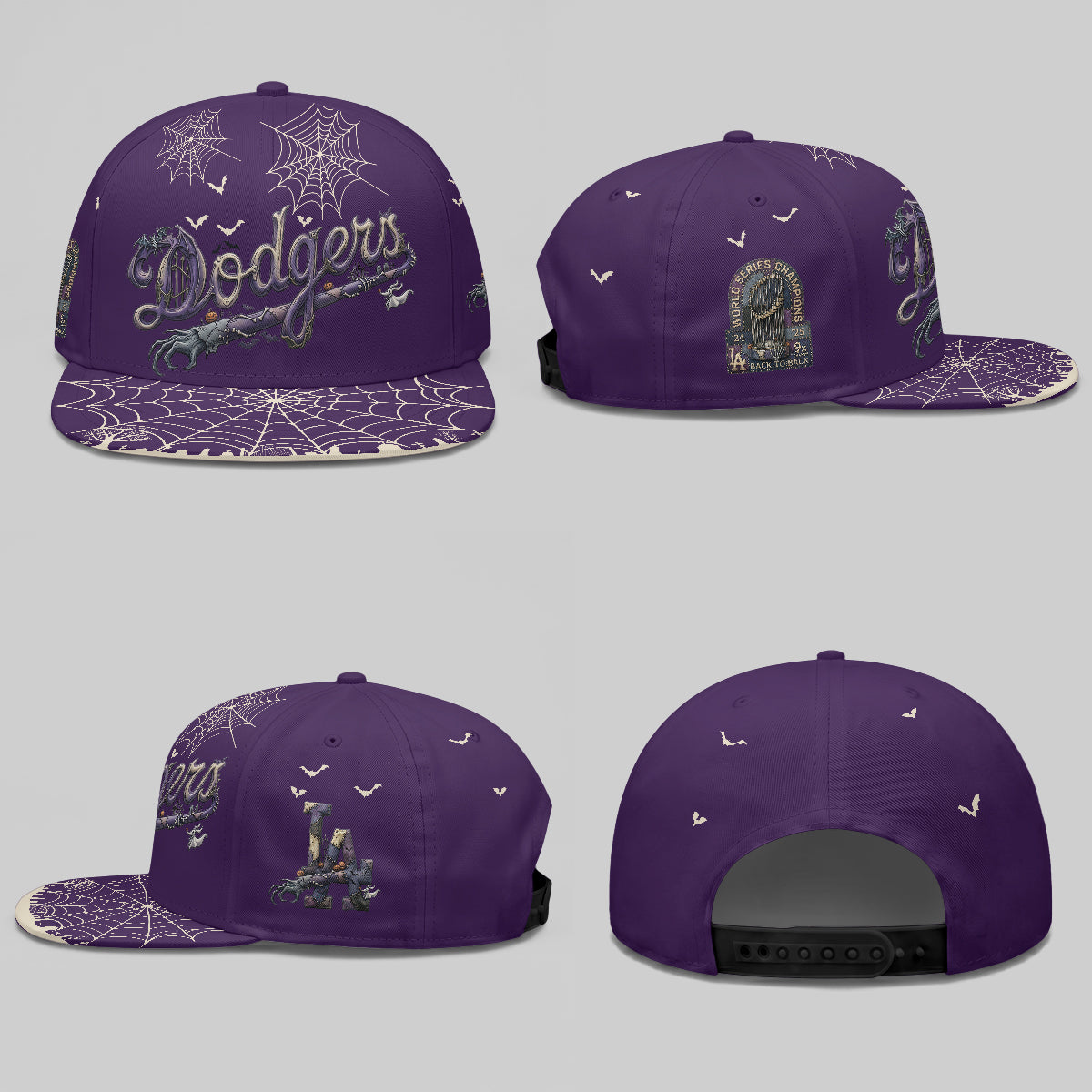 Los Angeles Dodgers Nightmare Snapback Cap - Printed