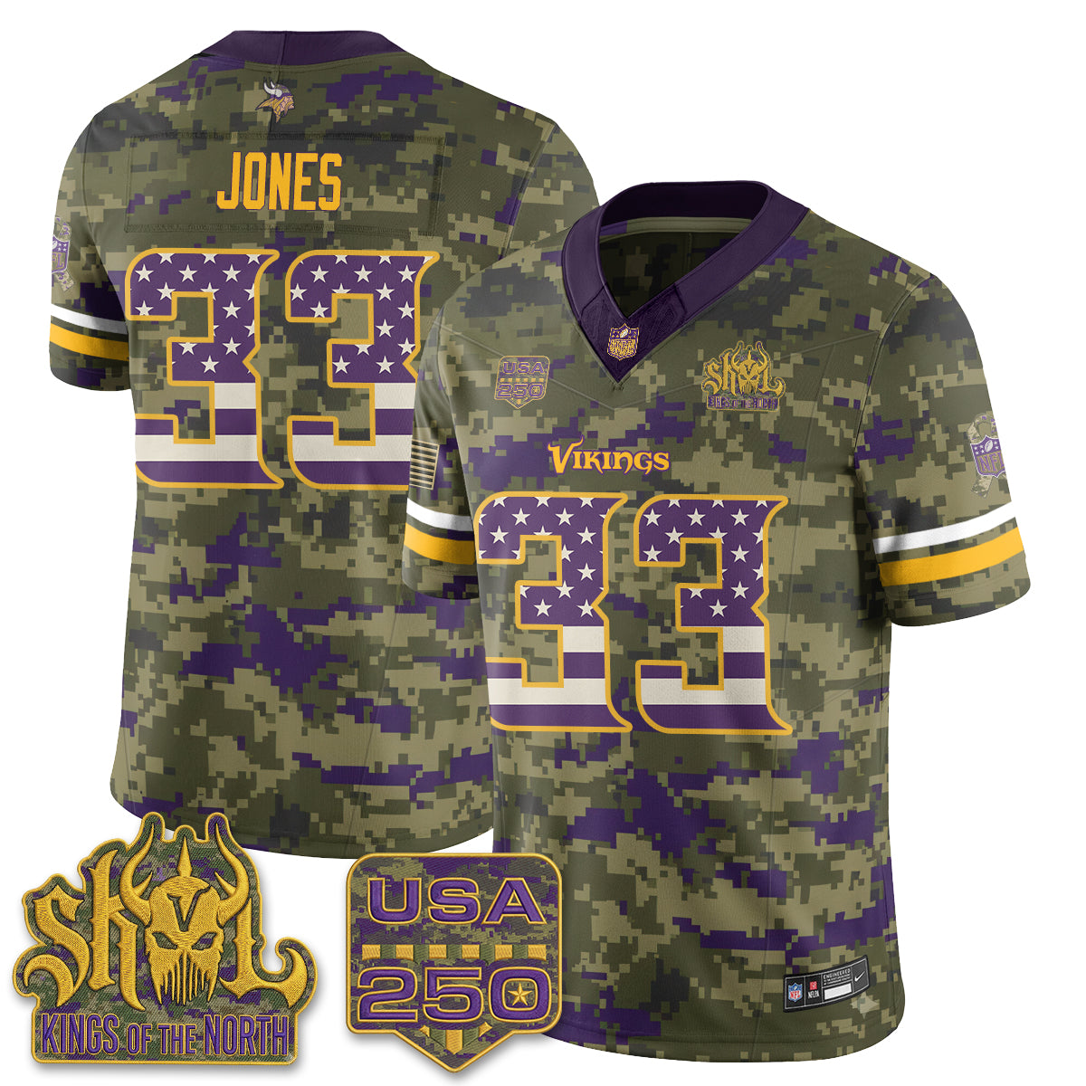 MIN 2026 Salute to Service Edition Vapor Jersey - Stitched