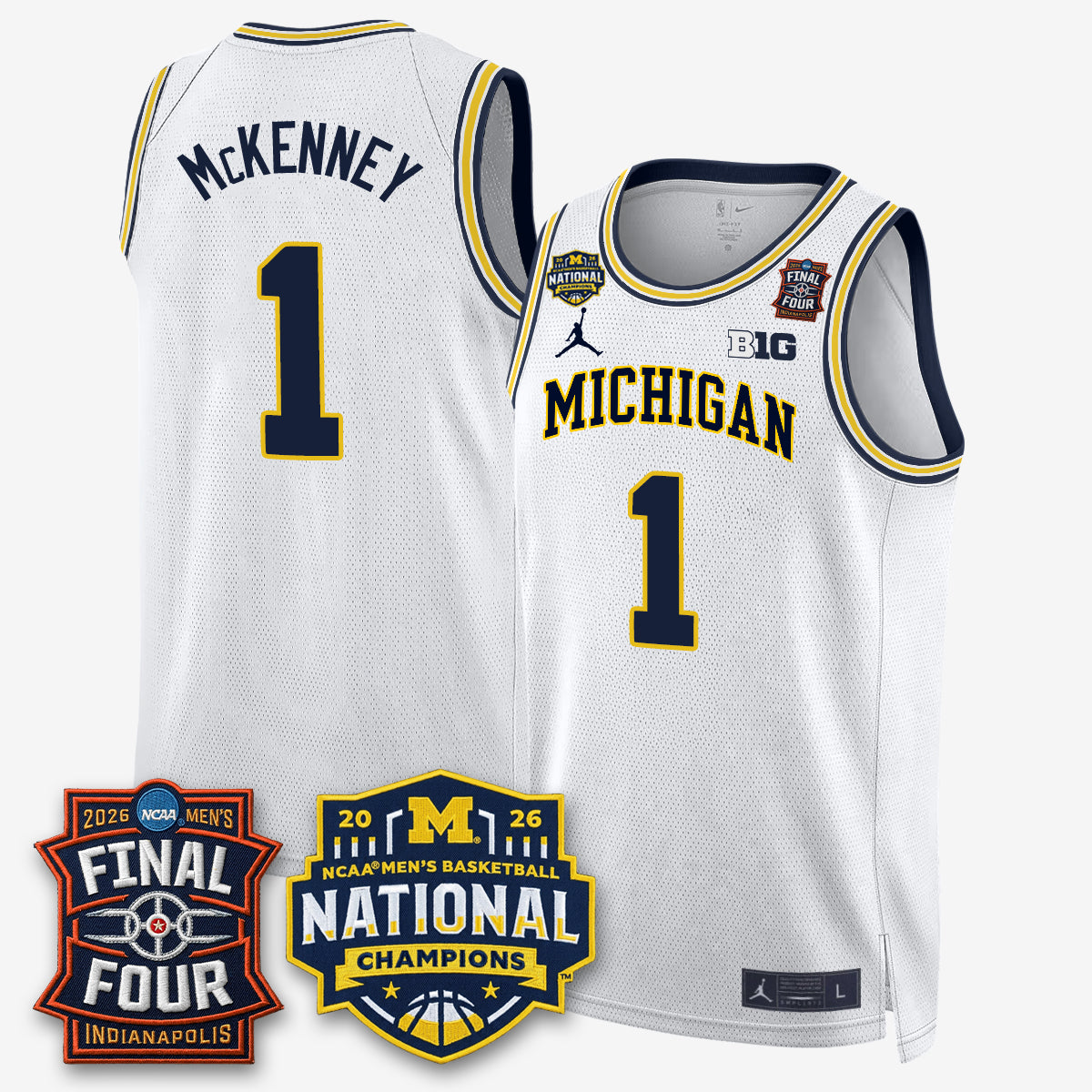 MICH 2026 NCAA Men's Basketball Champions Limited Jersey - All Stitched