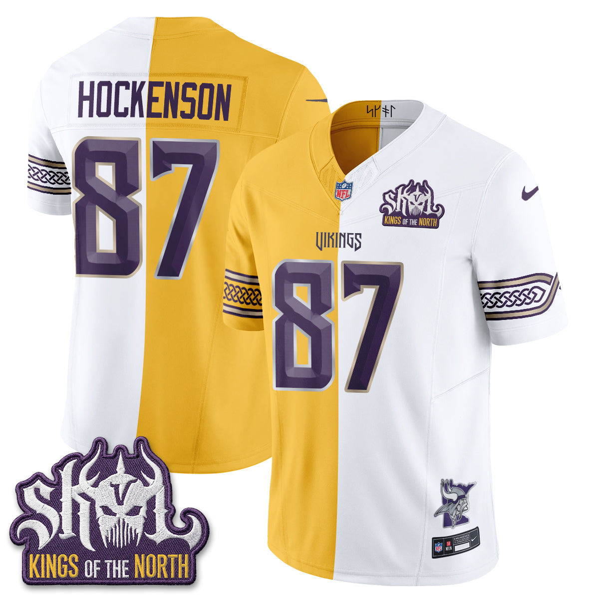 Minnesota Vikings 2026 Rivalries Split V2 Vapor Jersey - Stitched