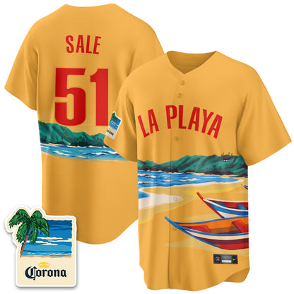 Atlanta Braves Beach Connect "La Playa" Edition Vapor Jersey- Patch Stitched
