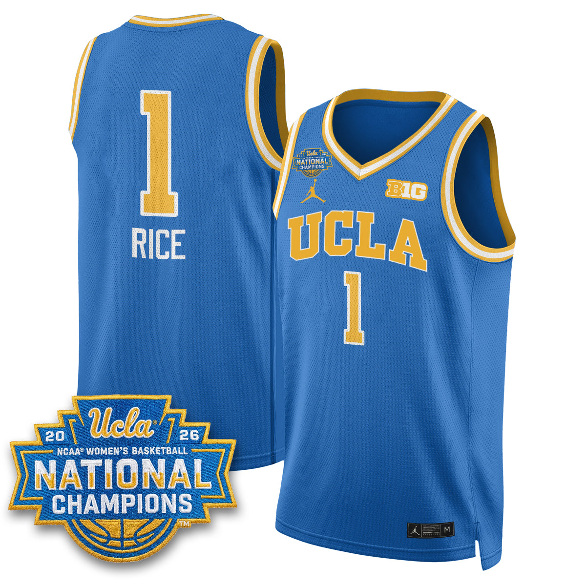 UCLA Women's Basketball National Champion 2026 Gear Limited Jersey -  All Stitched