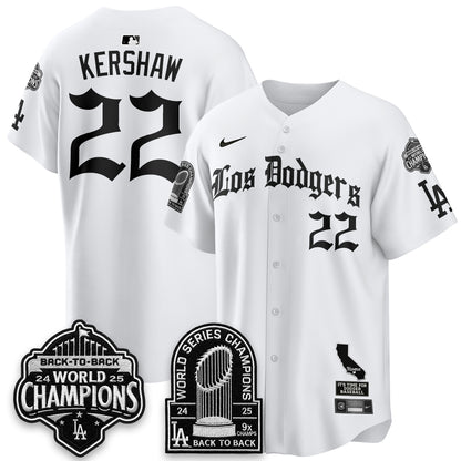 LAD World Series Champions Vapor Premier Limited Gothic Edition Jersey - All Stitched