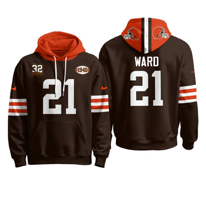 CLE 1946 Anniversary Patch Fleece Hoodie - Printed