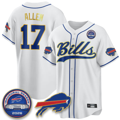 Buffalo Bills 2026 Gold Trim Baseball Edition Vapor Jersey - Stitched