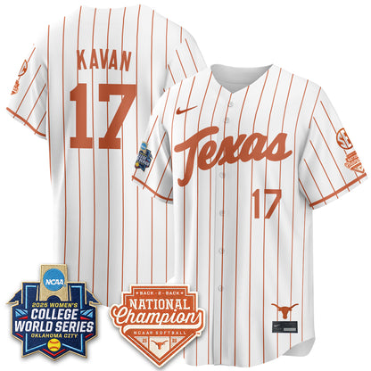 Texas Longhorns Softball 2026 World Series (WCWS) Vapor Premier Limited Jersey - B2B Champs - All Stitched