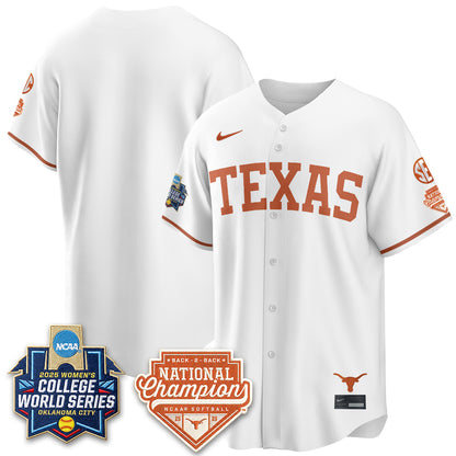 Texas Longhorns Softball 2026 World Series (WCWS) Vapor Premier Limited Jersey - B2B Champs - All Stitched