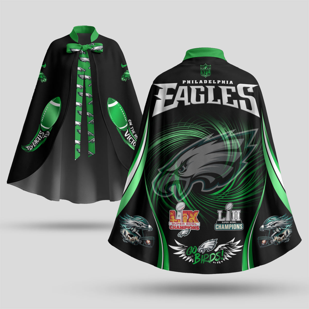 PHI Champions Edition Strap Shawl Cape - Printed