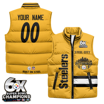 PIT "Steel City" Custom Puffer Vest - Printed
