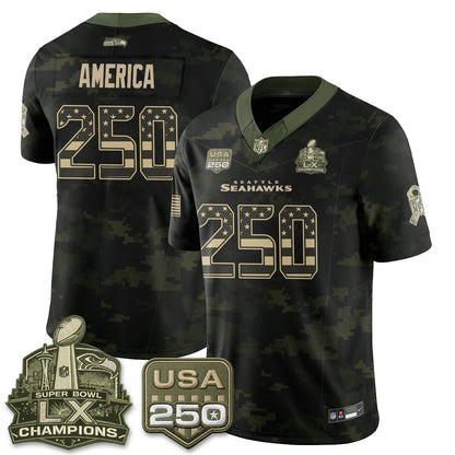 Seattle Seahawks 2026 Salute to Service Edition Vapor Jersey - Stitched