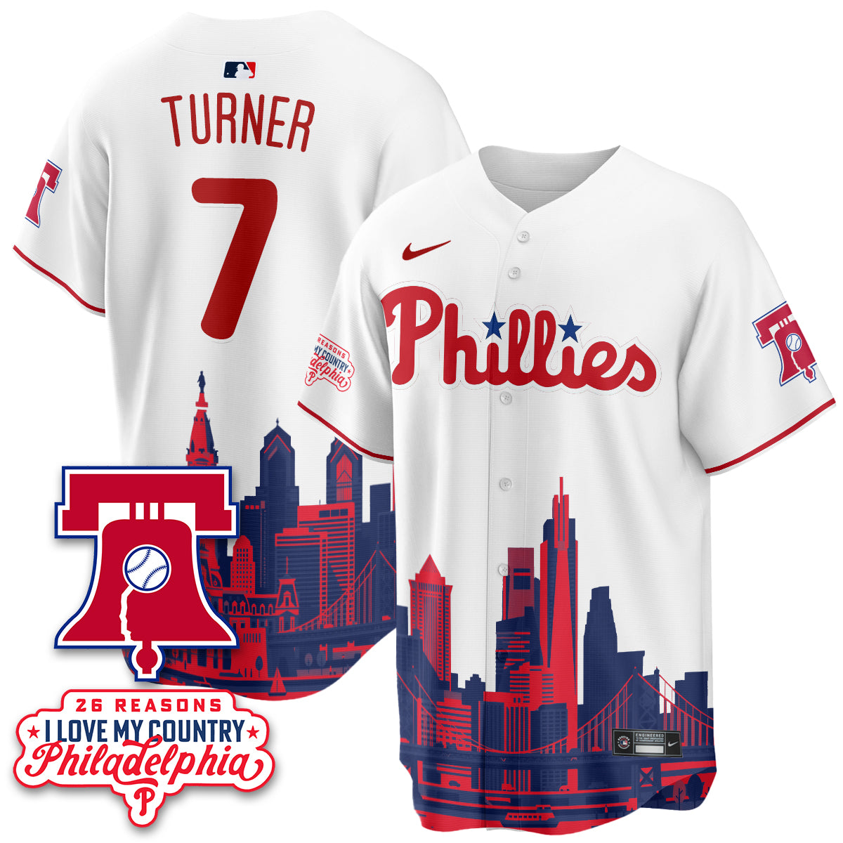 Philadelphia Phillies "26 Reasons I Love My Country" Edition Vapor Jersey - Stitched
