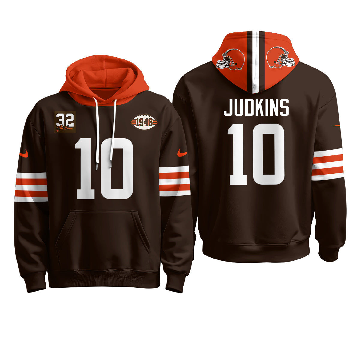 CLE 1946 Anniversary Patch Fleece Hoodie - Printed
