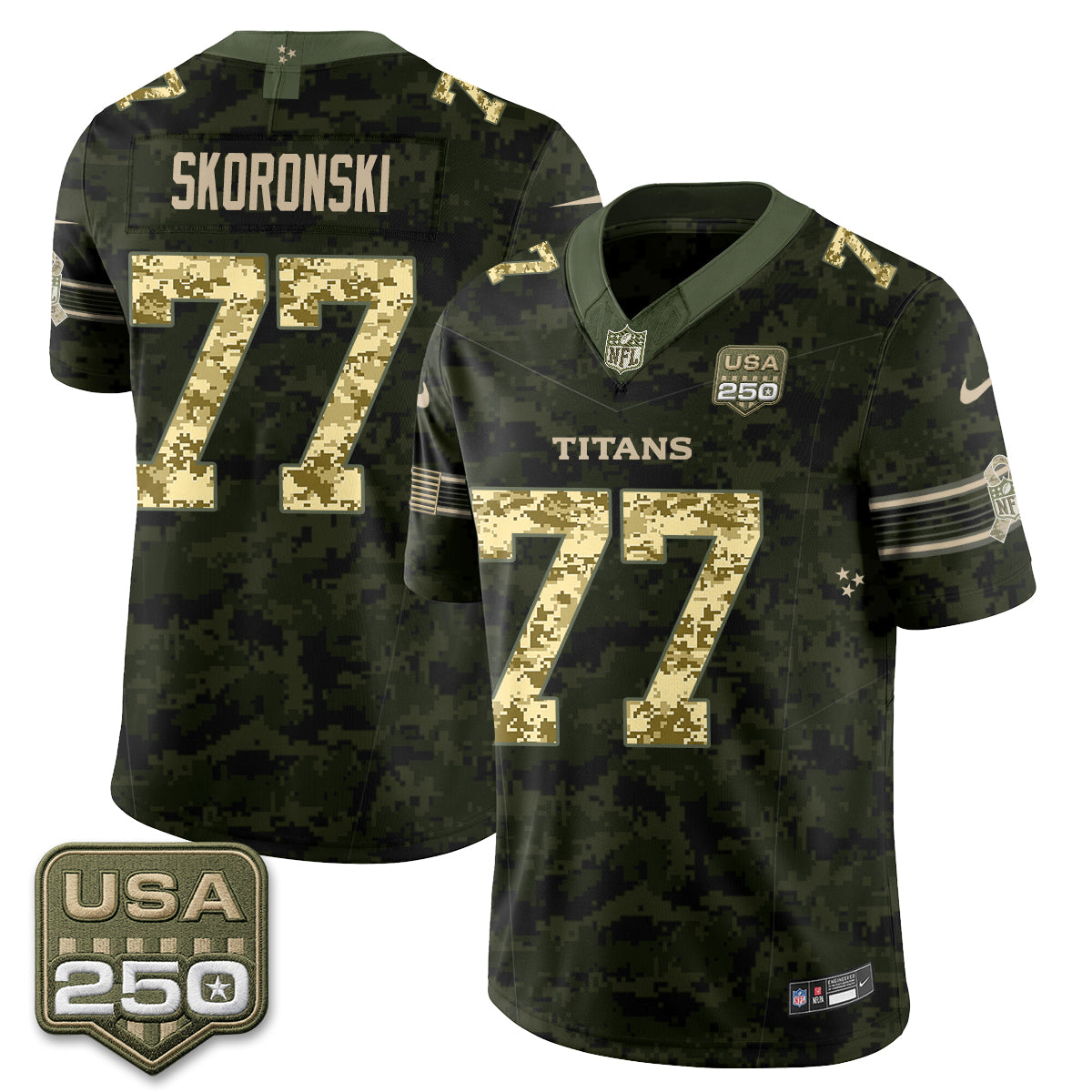 Tennessee Titans 2026 Salute to Service Edition Vapor Jersey - Stitched