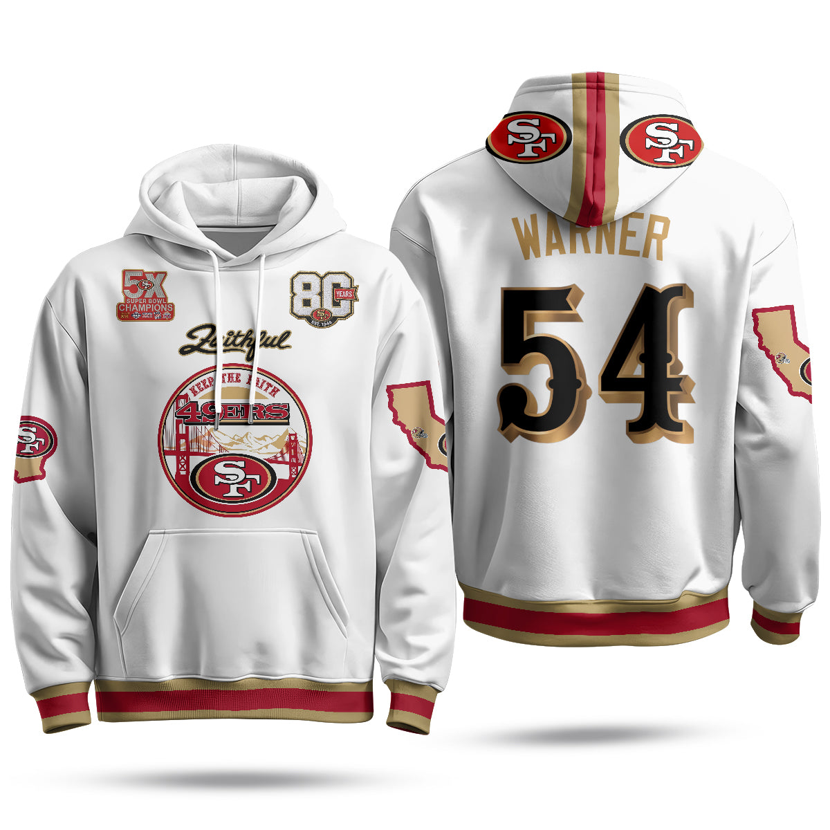 SF Faithful to The Bay Fleece Hoodie - Printed