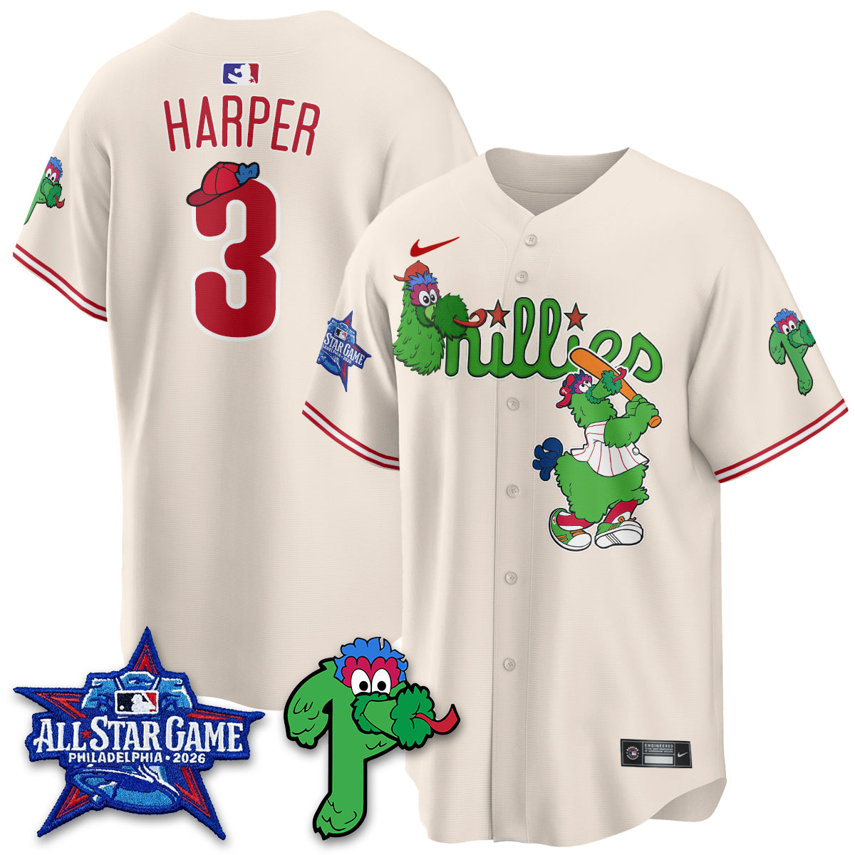 Philadelphia Phillies Phanatic Vapor Limited Jersey - Stitched