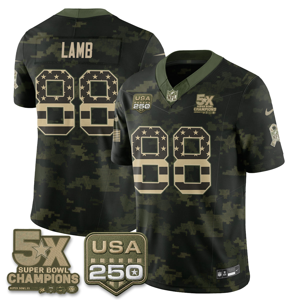 Dallas Cowboys 2026 Salute to Service Edition Vapor Jersey V2- Stitched