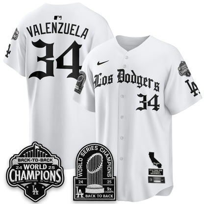 LAD World Series Champions Vapor Premier Limited Gothic Edition Jersey - All Stitched