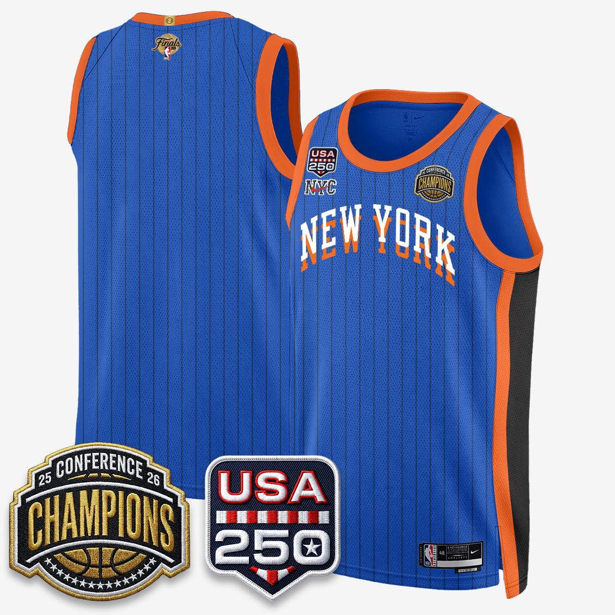 New York Knicks 2026 NBA Eastern Conference Champions City Edition Jersey V2- Stitched
