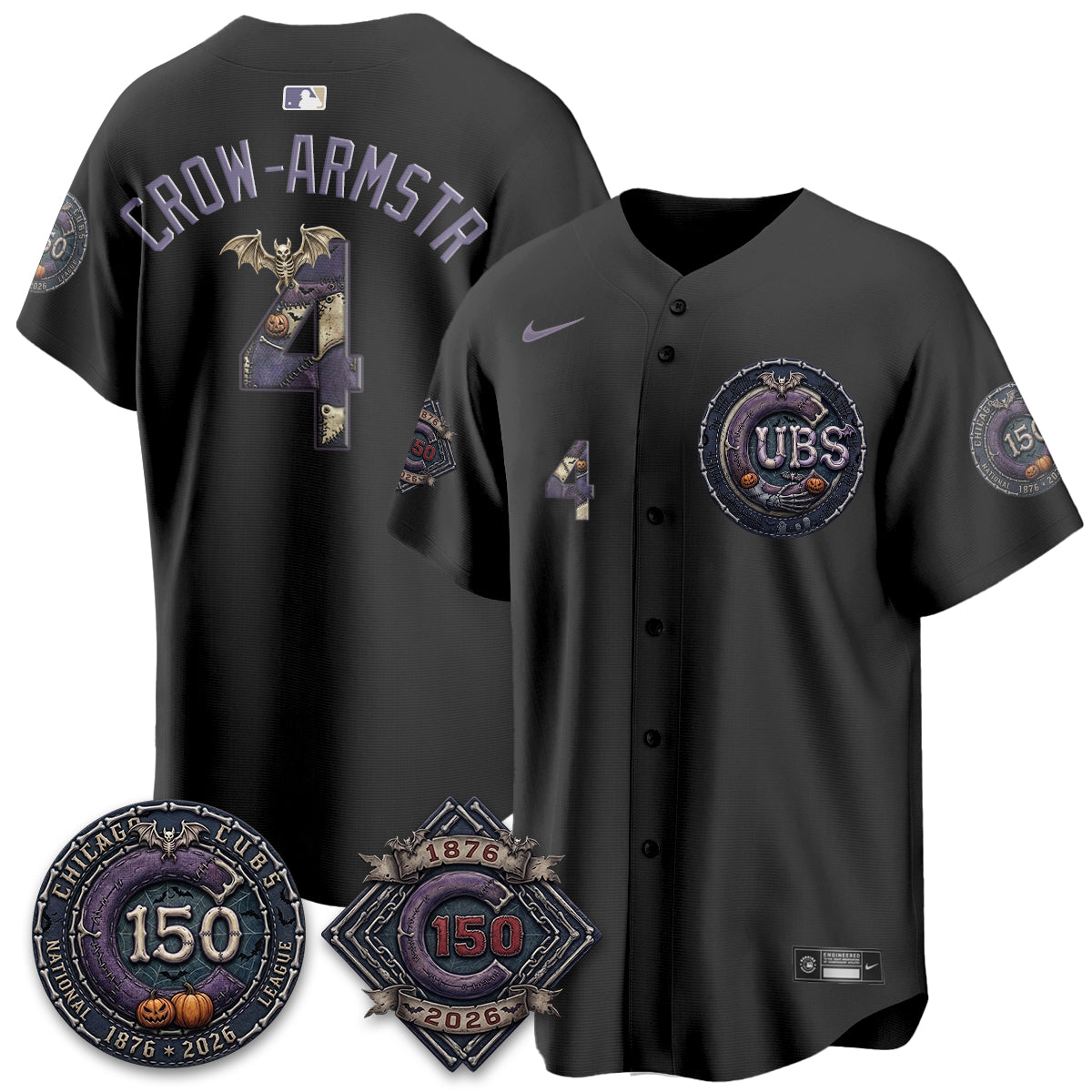 Chicago Cubs Nightmare Edition Vapor Limited Jersey - Printed