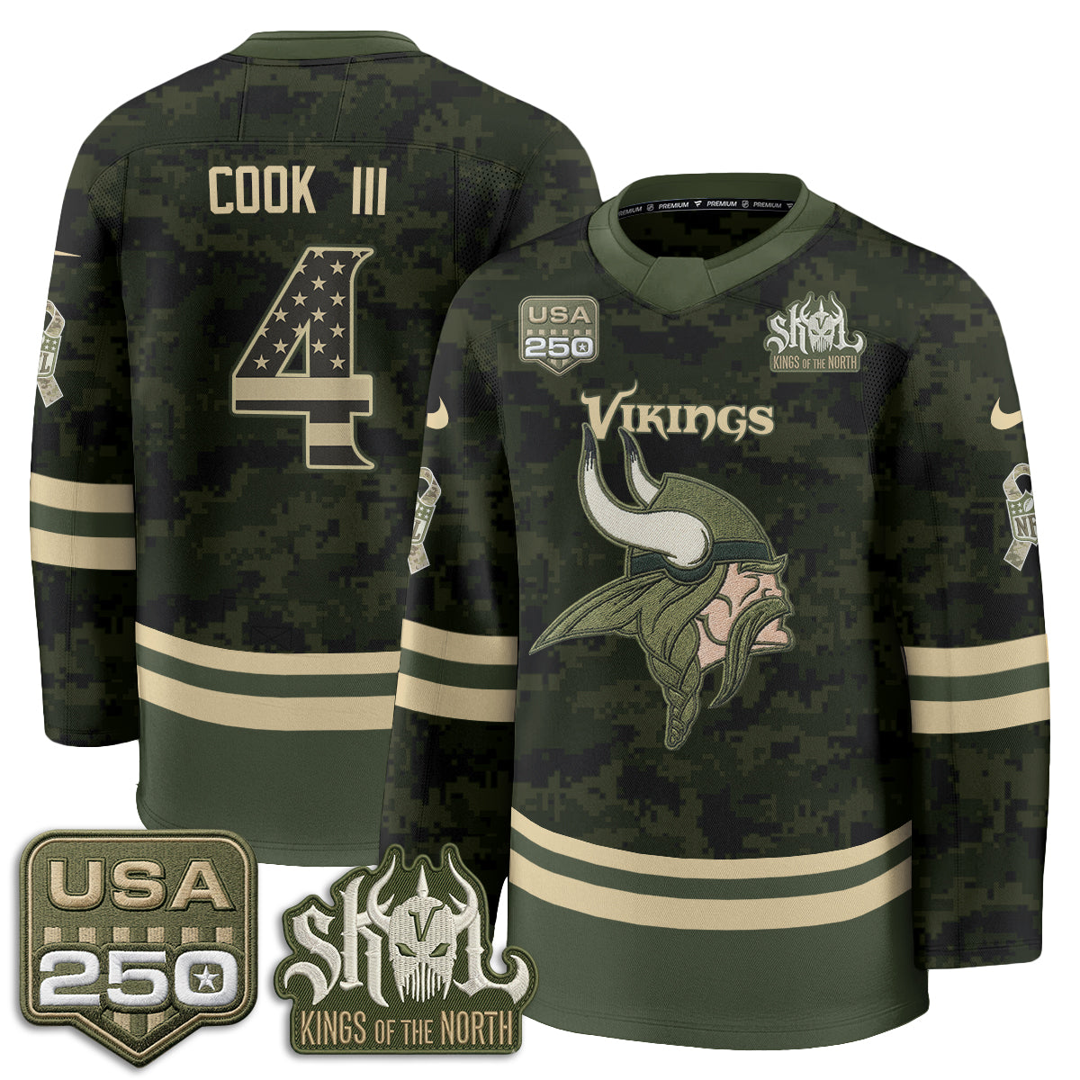 MIN 2026 Salute To Service Edition Hockey Jersey - Printed
