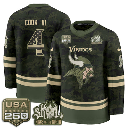 MIN 2026 Salute To Service Edition Hockey Jersey - Printed