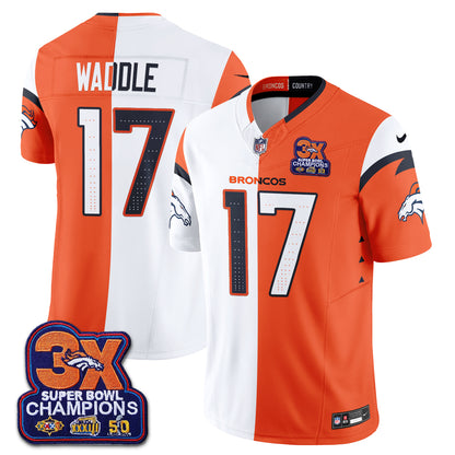 Denver Broncos Split Edition Vapor Jersey - Stitched