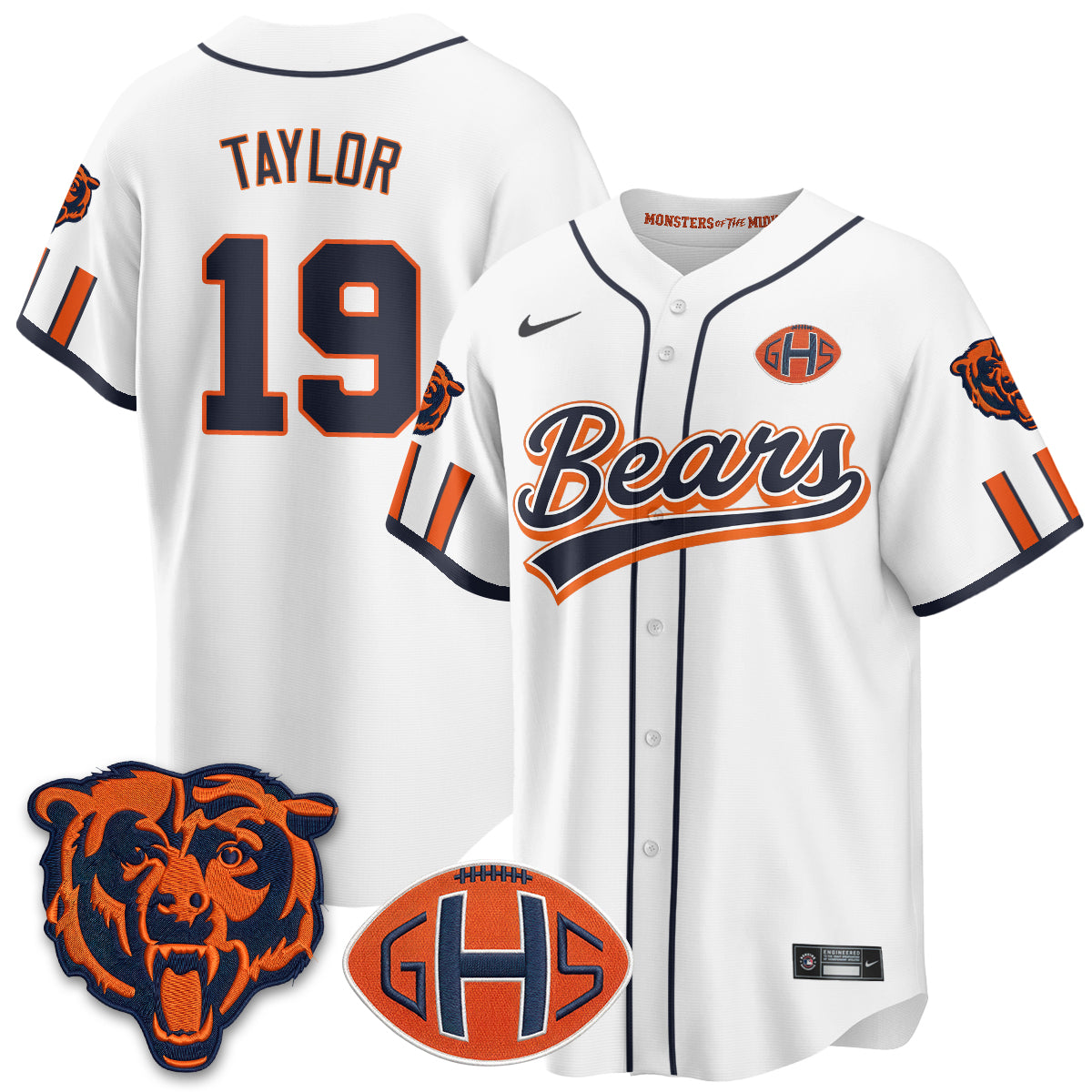 Chicago Bears 2026 Rivalries Baseball Vapor Jersey - Stitched