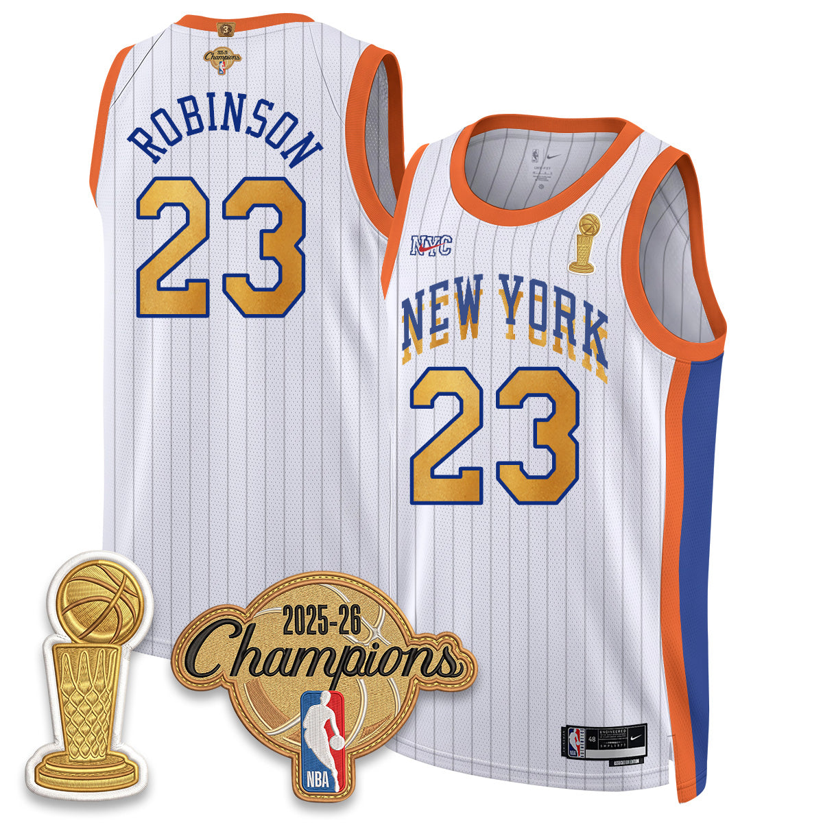 New York Knicks Champions Night Vapor Jersey - Stitched