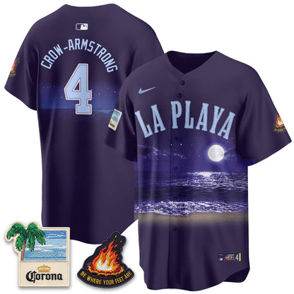 Chicago Cubs Beach Connect "La Playa" Edition Vapor Jersey - Patch Stitched