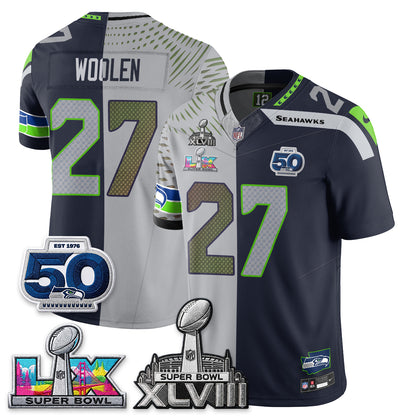 Seattle Seahawks SB LX Champs Split Edition Vapor Jersey - Stitch