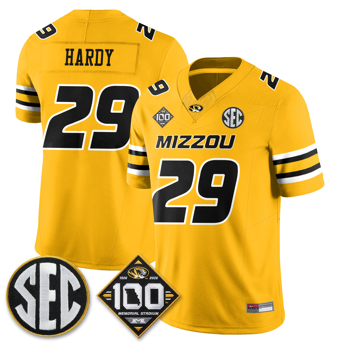 MIZZ 100th Anniversary of Memorial Stadium Vapor Jersey - Stitched