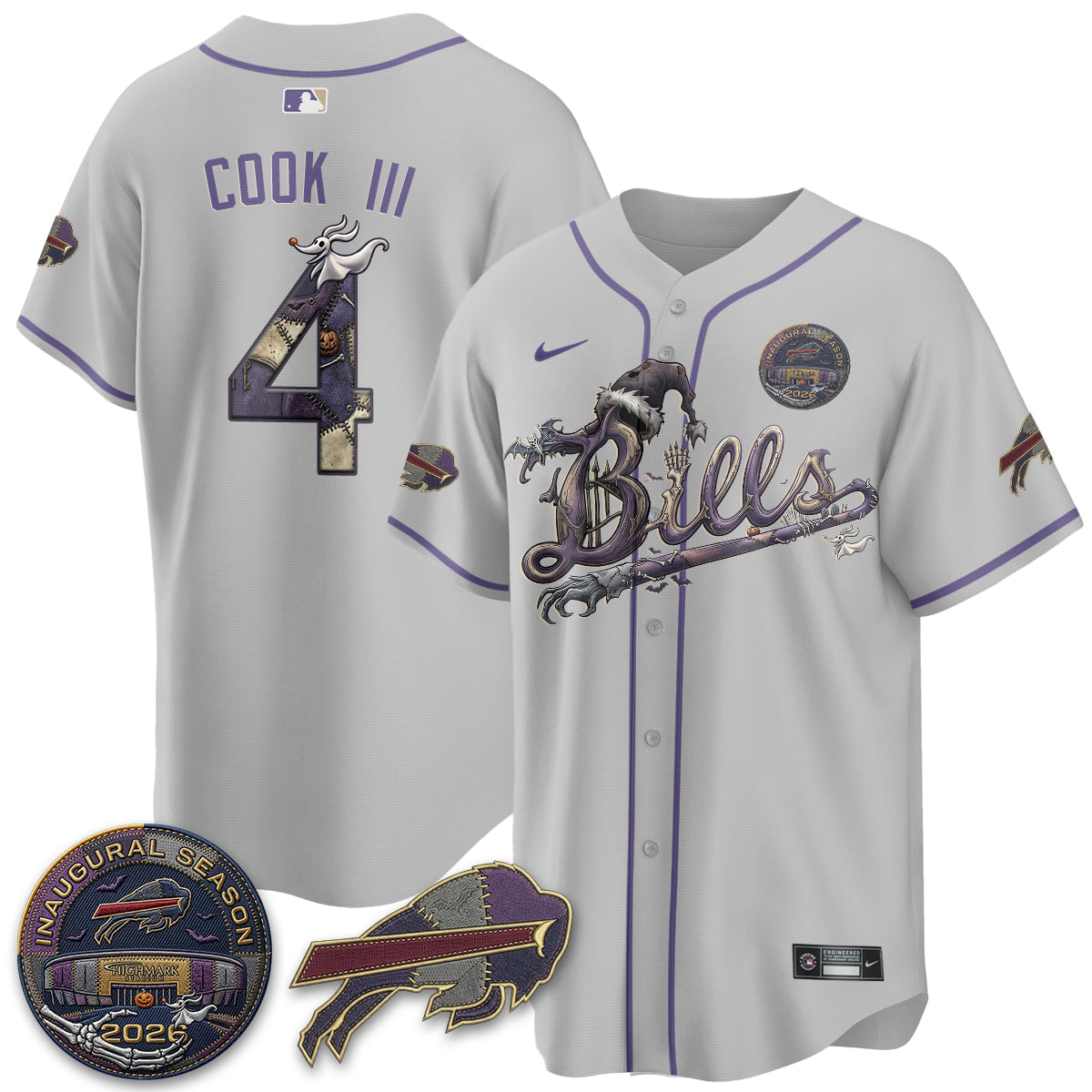 BUF 2026 Nightmare Edition Vapor Baseball Jersey - Stitched