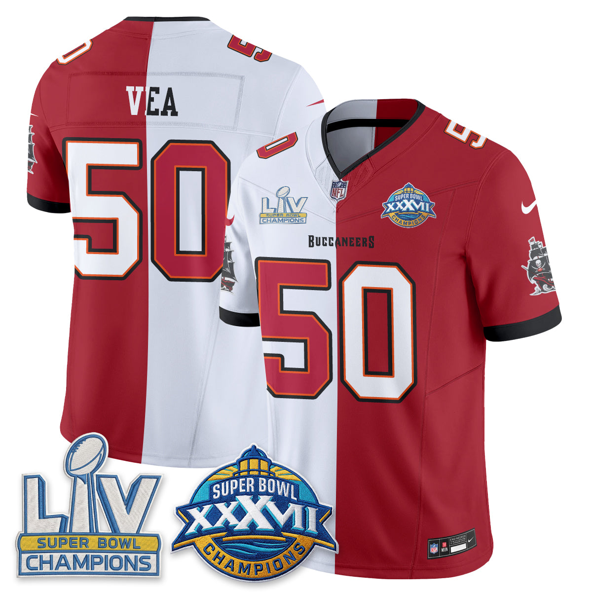 Tampa Bay Buccaneers S.Bowl Split Edition Vapor Jersey - Stitched