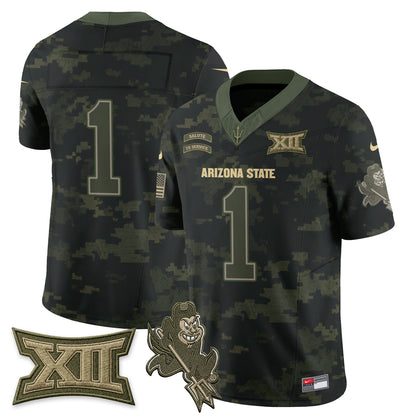 Arizona State Sun Devils 2026 Salute to Service Vapor Jersey - Stitched