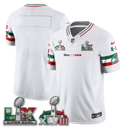 Seattle Seahawks Mexico Edition Vapor Jersey V1- Stitch