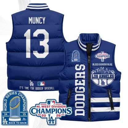 LAD "Bleed Blue" Puffer Vest - Printed