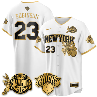 New York Knicks 2026 NBA Finals x Bunny Vapor Jersey V2- Stitched