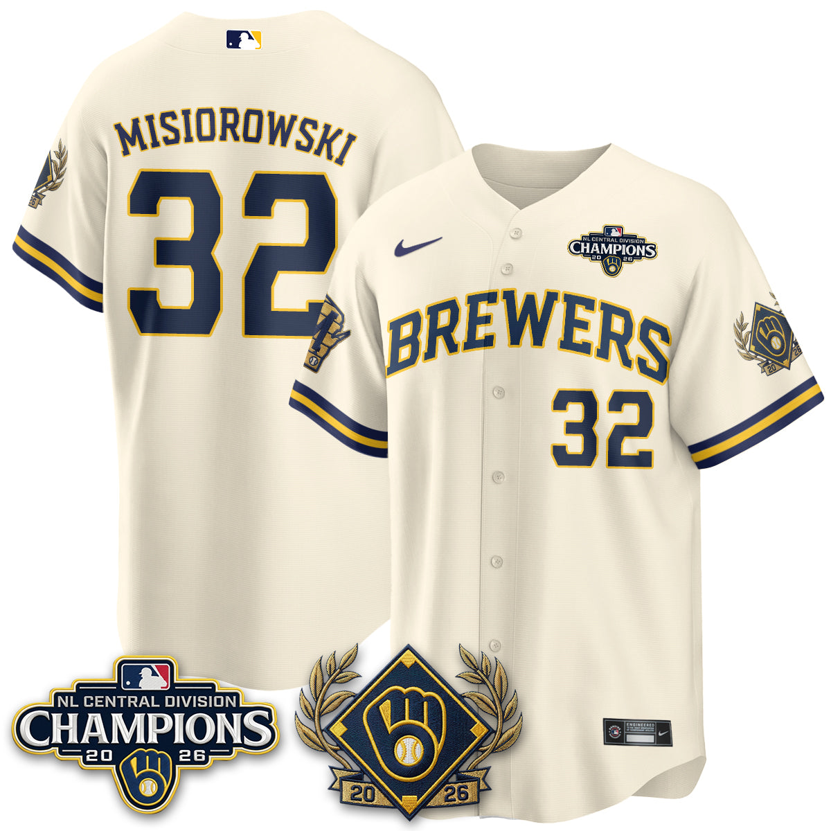 MIL 2026 NL Division Champs Vapor Jersey - Stitched