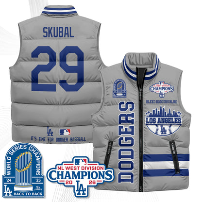 LAD "Bleed Blue" Puffer Vest - Printed