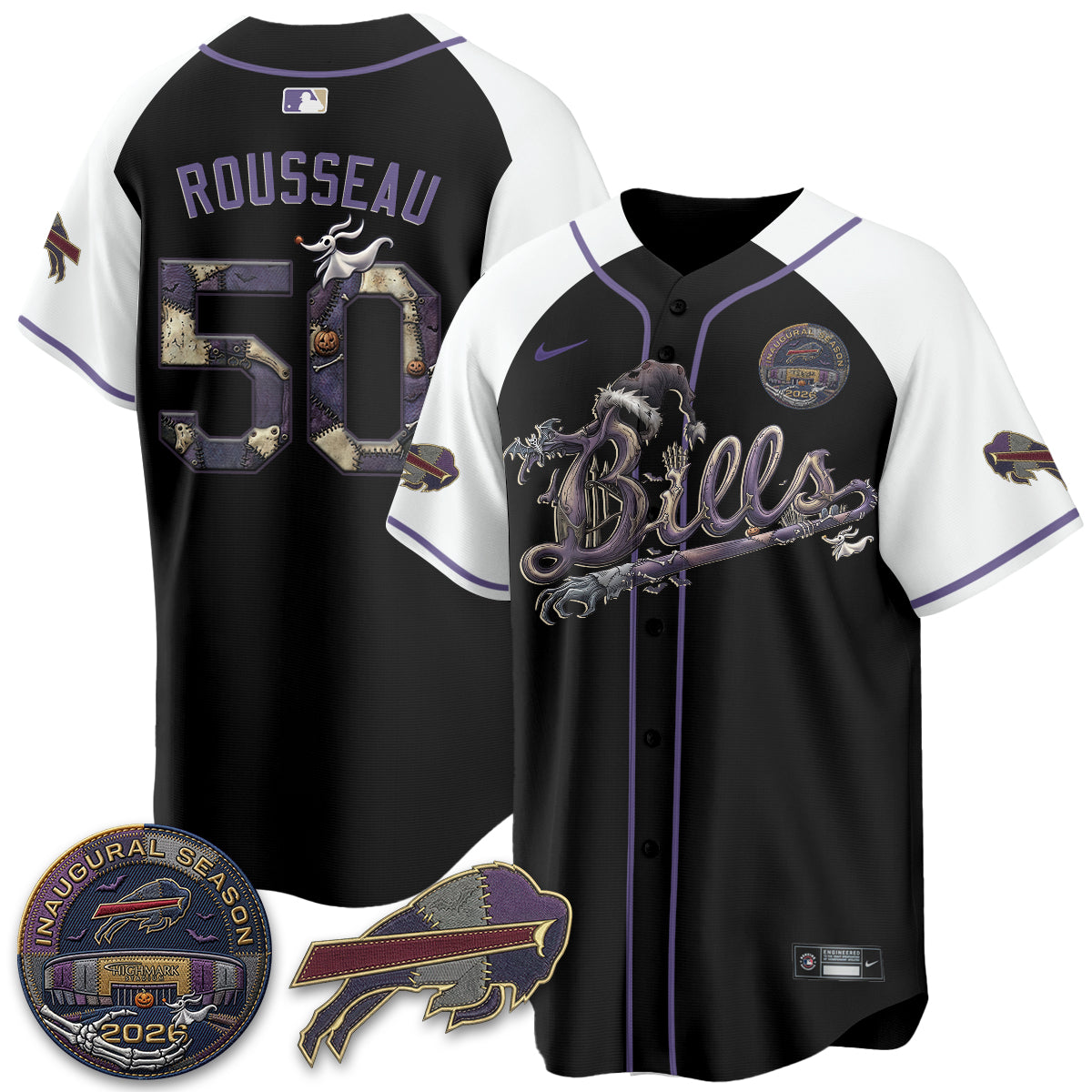 BUF 2026 Nightmare Edition Vapor Baseball Jersey - Stitched