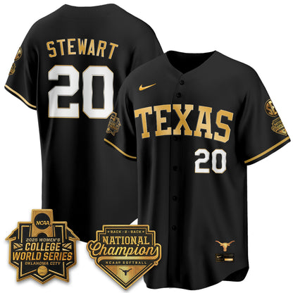 Texas Longhorns Softball 2026 World Series (WCWS) Vapor Premier Limited Jersey - B2B Champs - All Stitched
