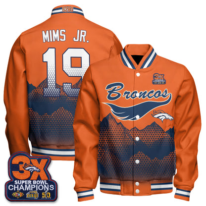Denver Broncos Fangear Edition Baseball Jacket - Printed