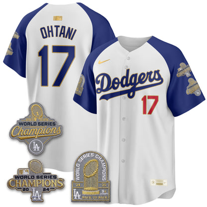 LAD Gold Collection Stadium Vapor Limited Jersey - Back to Back 9x Champs - All Stitched