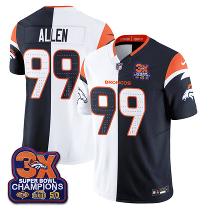 Denver Broncos Split Edition Vapor Jersey - Stitched