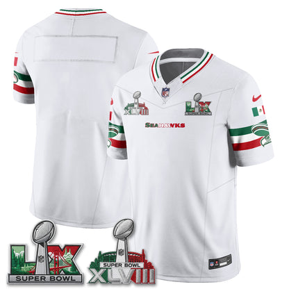 Seattle Seahawks Mexico Edition Vapor Jersey V2- Stitch