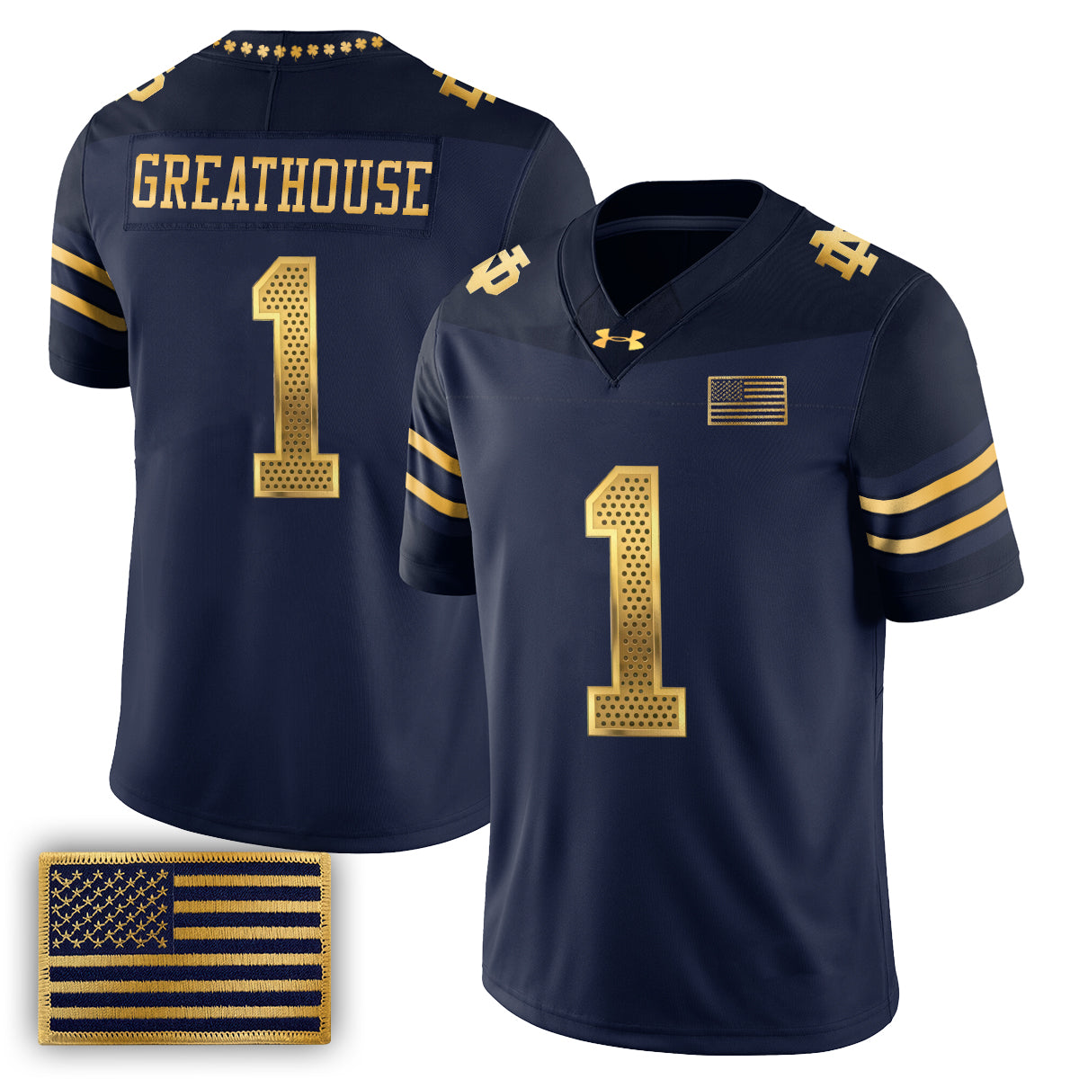Notre Dame Fighting Irish 2026 Shamrock Series Football Vapor Jersey - Stitched