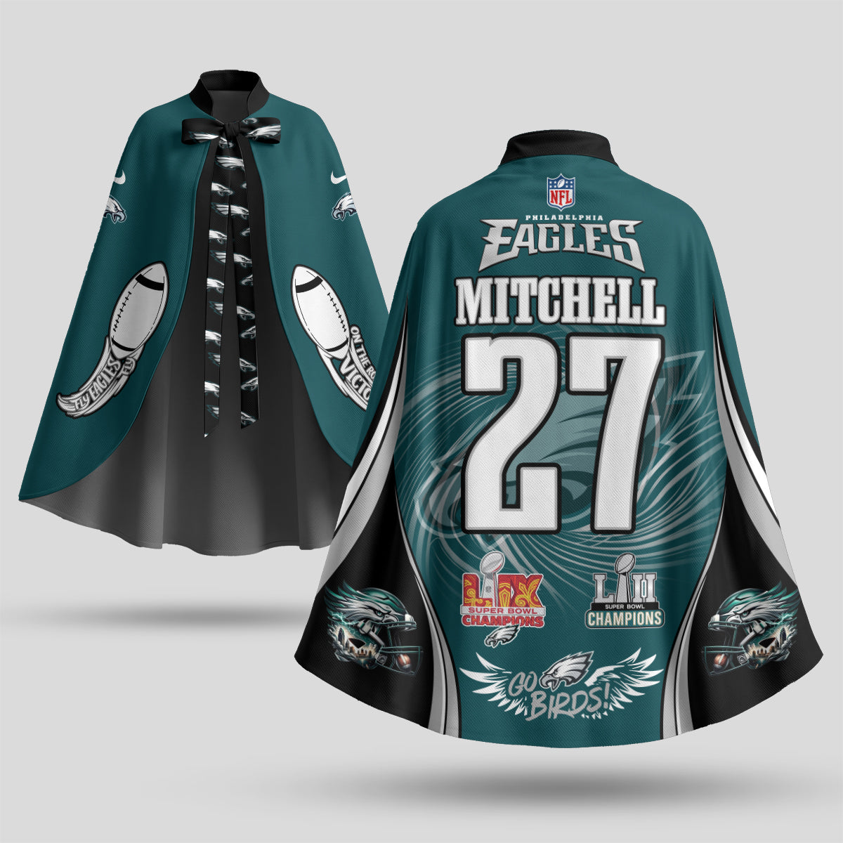 PHI Champions Edition Strap Shawl Cape - Printed