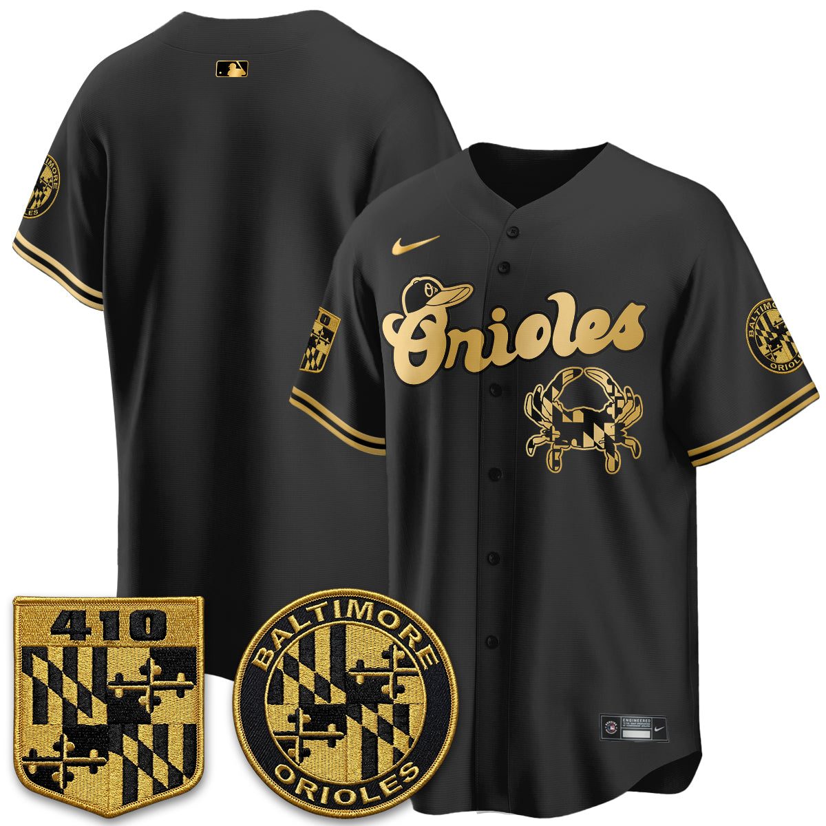 Baltimore Orioles Maryland Flag Vapor Limited Jersey - Stitched