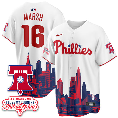 Philadelphia Phillies "26 Reasons I Love My Country" Edition Vapor Jersey - Stitched