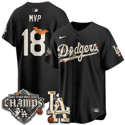 Los Angeles Dodgers Halloween 2026 Vapor Jersey - Stitched